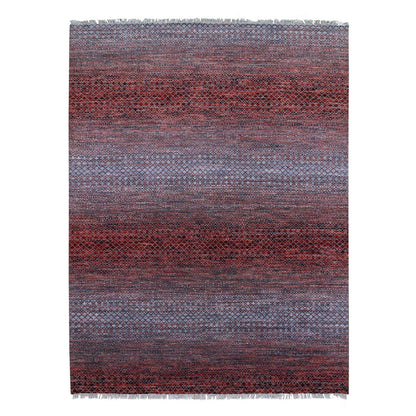 Modern and Contemporary Wool Hand Knotted Rug Red No Border 9.1X12.1 -O079238
