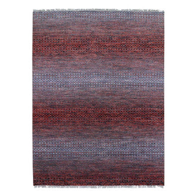 Modern and Contemporary Wool Hand Knotted Rug Red No Border 9.1X12.1 -O079238