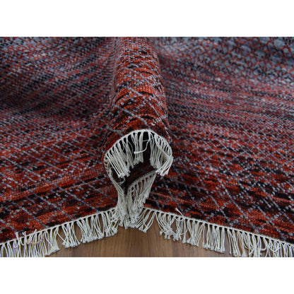 Modern and Contemporary Wool Hand Knotted Rug Red No Border 9.1X12.1 -O079238