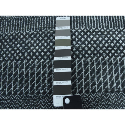 Modern and Contemporary Wool & Silk Hand Knotted Rug Grey 3.3x5.0 -O079253