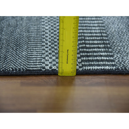 Modern and Contemporary Wool & Silk Hand Knotted Rug Grey 3.3x5.0 -O079253