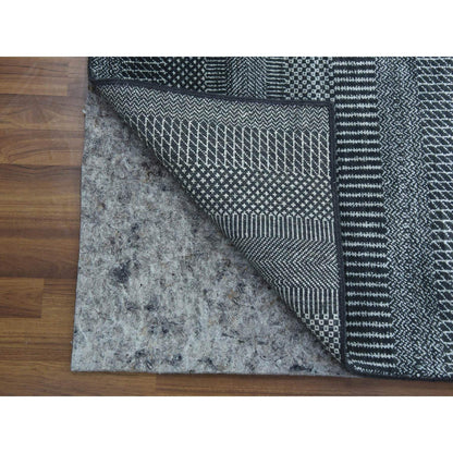 Modern and Contemporary Wool & Silk Hand Knotted Rug Grey 3.3x5.1 -O079254