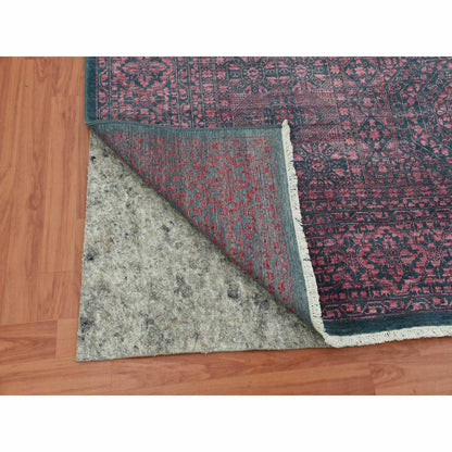 Mamluk Wool & Silk Hand Knotted Rug Green Dark Green 8.0X9.9 -O079273