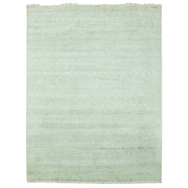 Transitional Wool & Silk Hand Knotted Rug Grey No Border 9.0X11.10 -O079279