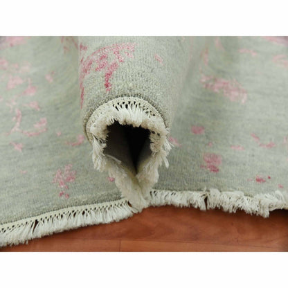 Modern and Contemporary Wool & Silk Hand Knotted Rug Grey No Border 9.0X11.10 -O079284