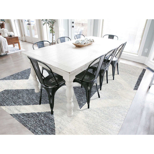 Modern and Contemporary Wool Hand Knotted Rug Grey No Border 9.1X12.1 -O079297