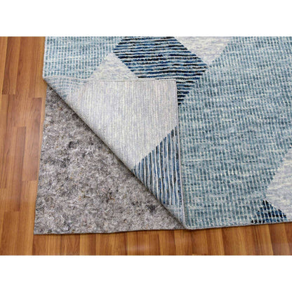 Modern and Contemporary Wool Hand Knotted Rug Grey No Border 9.1X12.3 -O079299