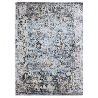 Modern and Contemporary Wool Hand Knotted Rug Grey No Border 9.2X12.4 -O079304