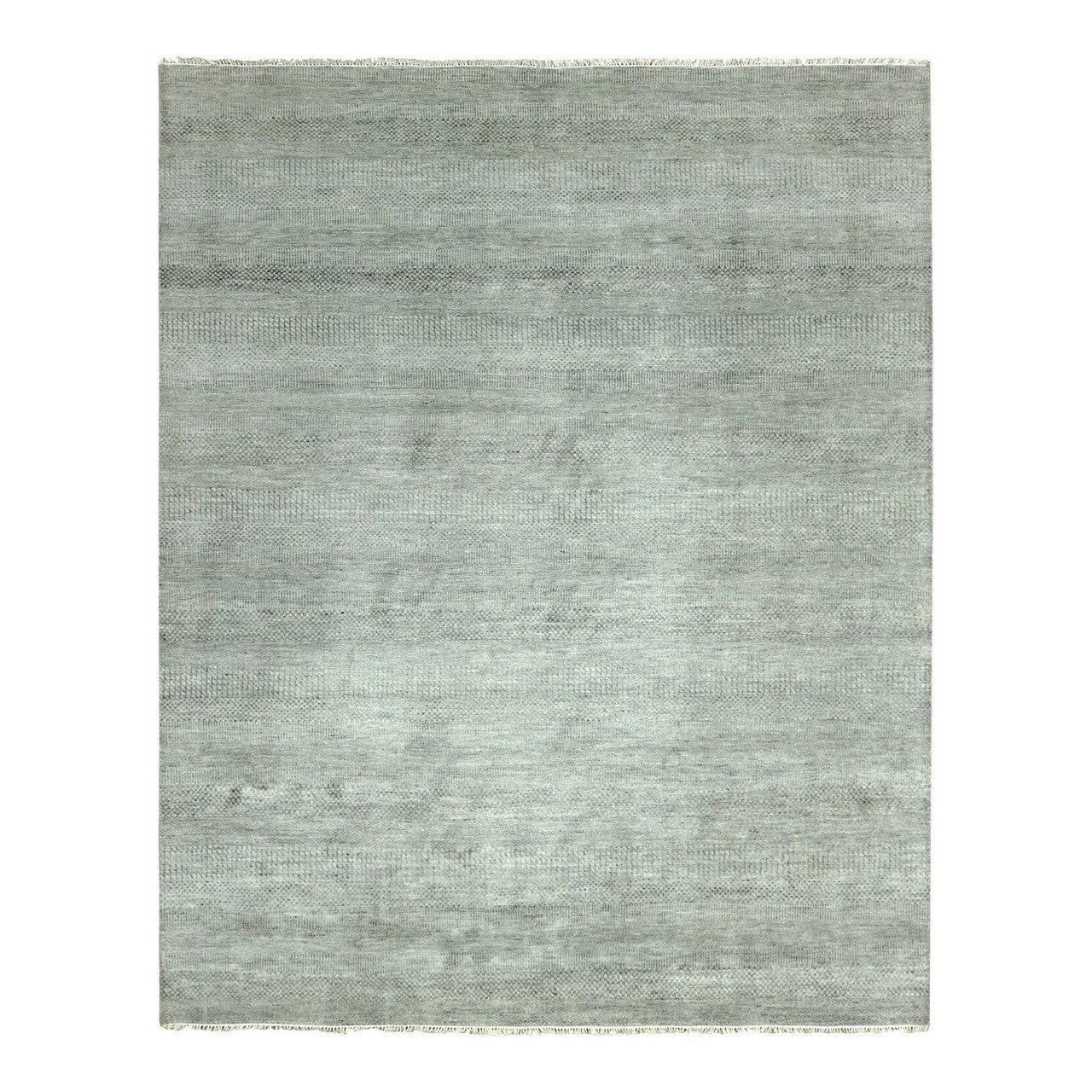 Gray 8'0" x 10'0" Modern and Contemporary Hand knotted Wool/Silk Rug - Sku: O079315