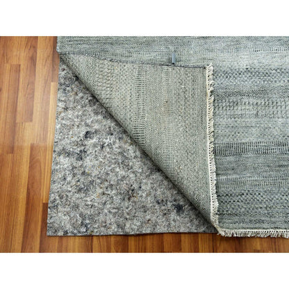Modern and Contemporary Wool & Silk Hand Knotted Rug Grey No Border 8.0X10.2 -O079317