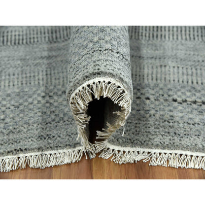 Modern and Contemporary Wool & Silk Hand Knotted Rug Grey No Border 8.0X10.2 -O079317