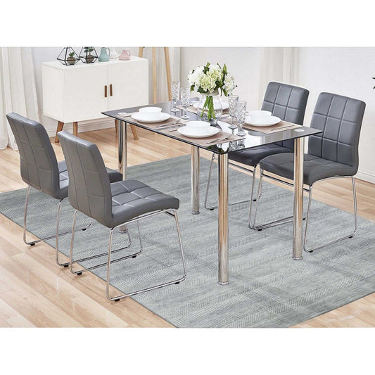 Modern and Contemporary Wool & Silk Hand Knotted Rug Grey No Border 8.0X10.3 -O079321