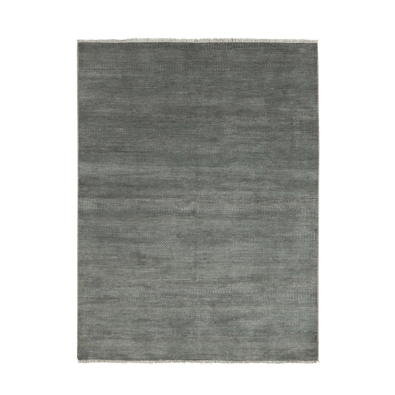 Gray 5'1" x 7'1" Modern and Contemporary Hand knotted Wool/Silk Rug - Sku: O079334