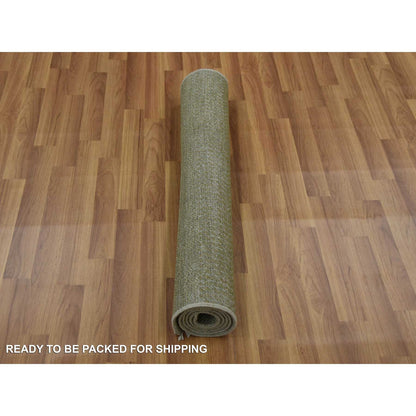 Modern and Contemporary Wool & Silk Hand Knotted Rug Brown No Border 3.0X5.2 -O079344