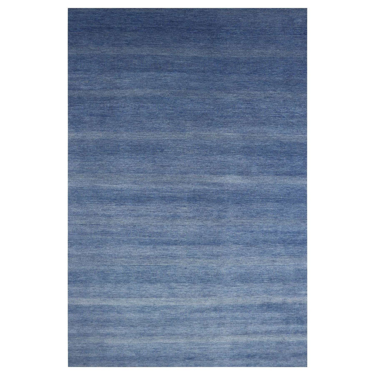 Blue 12'0" x 18'0" Modern and Contemporary Hand knotted Wool/Silk Rug - Sku: O079358
