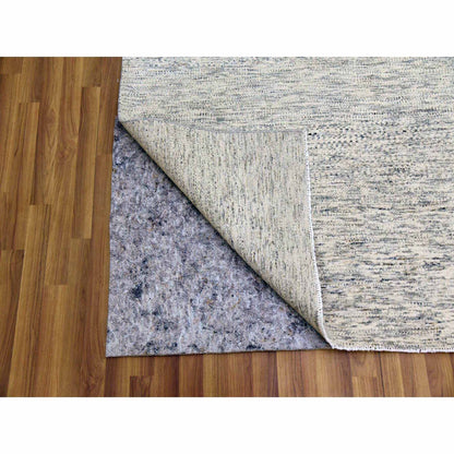 Modern and Contemporary Wool Hand Knotted Rug Beige No Border 8.0X10.1 -O079377