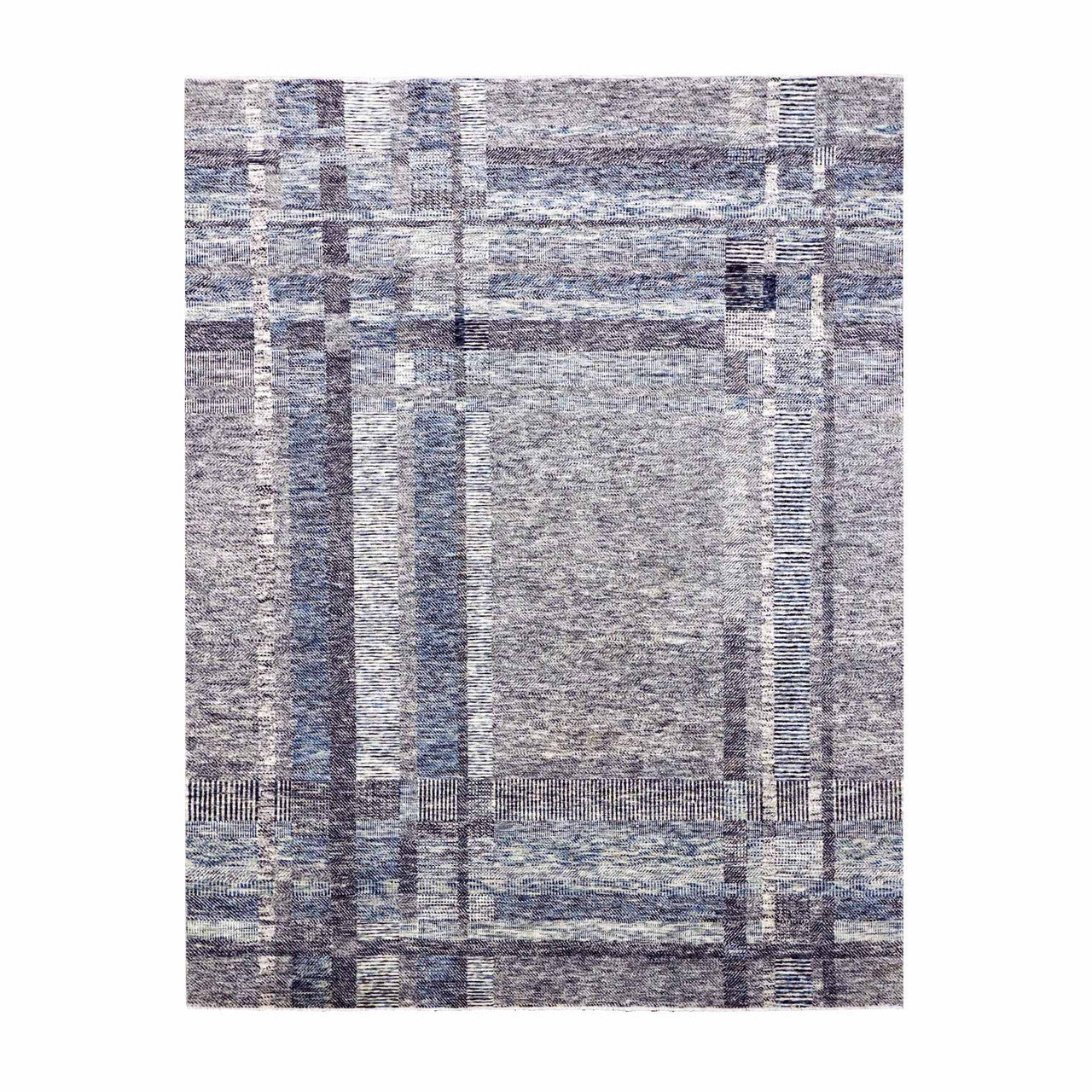 Beige 8'0" x 10'2" Modern and Contemporary Hand knotted Wool Rug - Sku: O079379