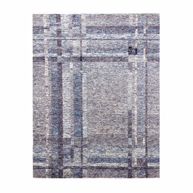 Modern and Contemporary Wool Hand Knotted Rug Beige No Border 8.0X10.2 -O079379