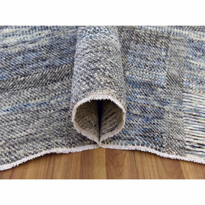 Modern and Contemporary Wool Hand Knotted Rug Beige No Border 8.0X10.2 -O079379