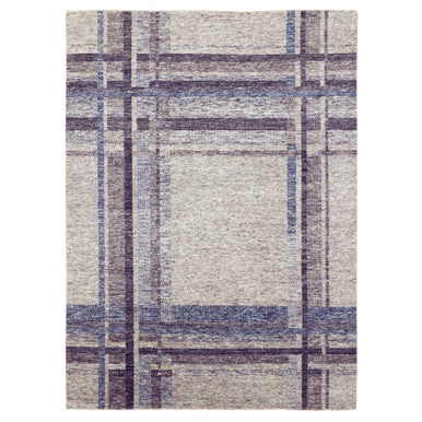 Modern and Contemporary Wool Hand Knotted Rug Grey No Border 9.0X12.1 -O079381
