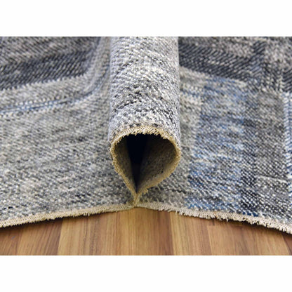 Modern and Contemporary Wool Hand Knotted Rug Grey No Border 9.0X12.1 -O079381