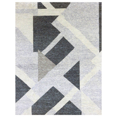 Modern and Contemporary Wool Hand Knotted Rug Grey No Border 11.10X15.2 -O079399