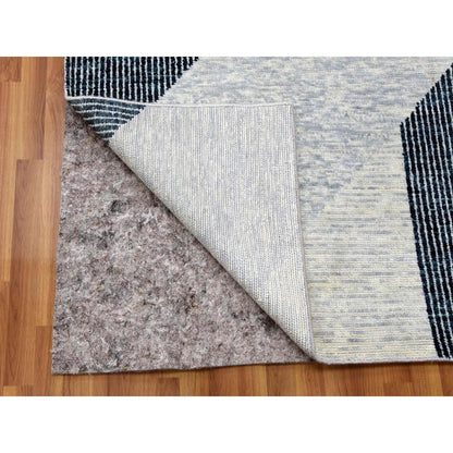 Modern and Contemporary Wool Hand Knotted Rug Grey No Border 11.10X15.2 -O079399