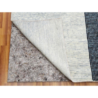 Modern and Contemporary Wool Hand Knotted Rug Grey No Border 12.1X18.0 -O079401