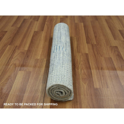 Modern and Contemporary Wool Hand Knotted Rug Blue No Border 2.0X3.0 -O079424