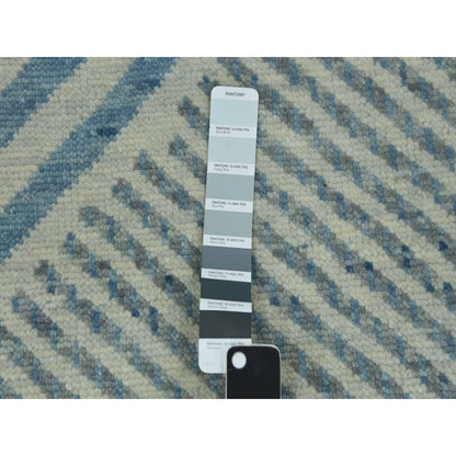 Modern and Contemporary Wool Hand Knotted Rug Blue No Border 2.0X3.0 -O079432