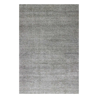 Modern and Contemporary Wool Hand Knotted Rug Grey No Border 12.1X18.2 -O079450
