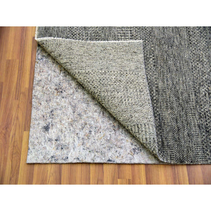 Modern and Contemporary Wool Hand Knotted Rug Grey No Border 12.0X15.1 -O079451