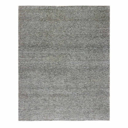 Modern and Contemporary Wool Hand Knotted Rug Grey 8.0x10.1 -O079453