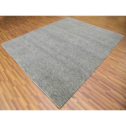 Modern and Contemporary Wool Hand Knotted Rug Grey 8.0x10.1 -O079453