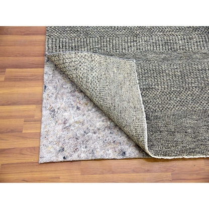 Modern and Contemporary Wool Hand Knotted Rug Grey 8.0x10.1 -O079453