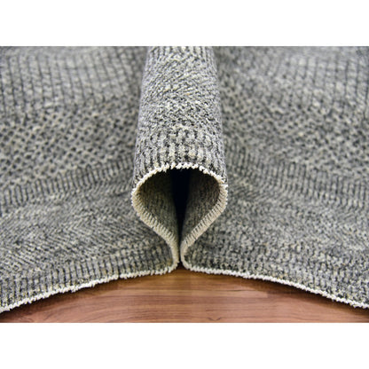 Modern and Contemporary Wool Hand Knotted Rug Grey 8.0x10.1 -O079453