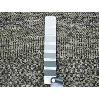 Modern and Contemporary Wool Hand Knotted Rug Grey 8.0x10.1 -O079453