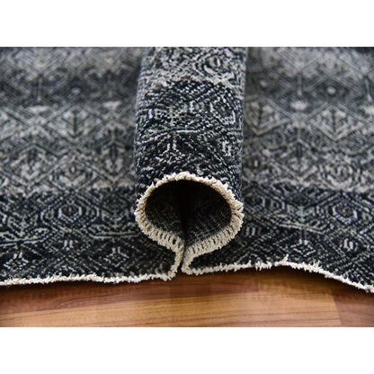 Modern and Contemporary Wool Hand Knotted Rug Grey No Border 10.0X13.10 -O079459