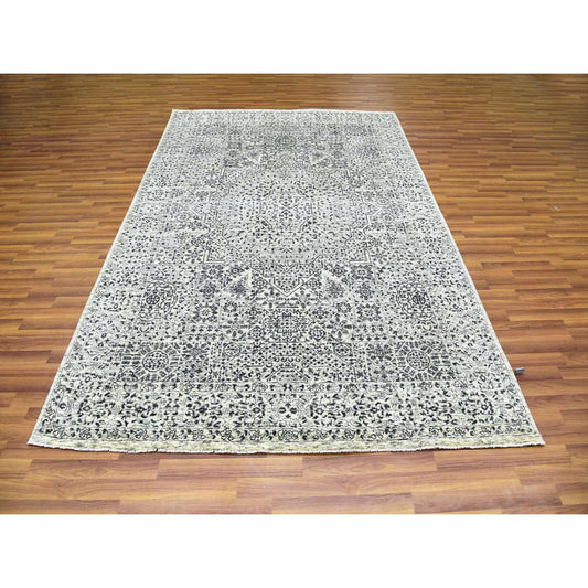 Mamluk Wool Hand Knotted Rug Ivory No Border 6.1X9.3 -O079473