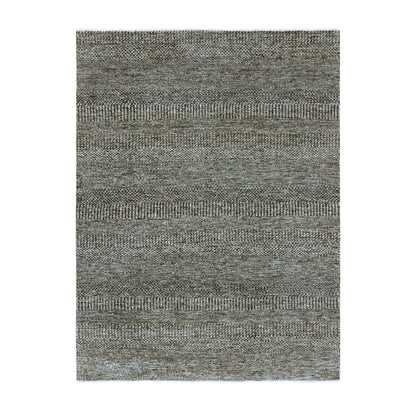 Modern and Contemporary Wool Hand Knotted Rug Grey No Border 5.2X7.0 -O079478