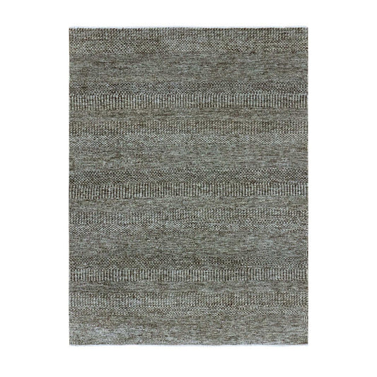 Modern and Contemporary Wool Hand Knotted Rug Grey No Border 5.2X7.0 -O079478