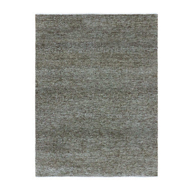 Modern and Contemporary Wool Hand Knotted Rug Grey No Border 5.2X7.0 -O079478