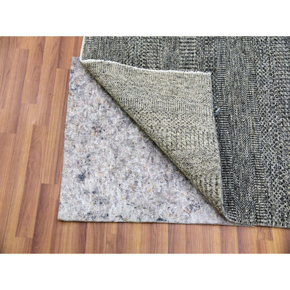 Modern and Contemporary Wool Hand Knotted Rug Grey No Border 5.2X7.0 -O079478