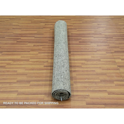 Modern and Contemporary Wool Hand Knotted Rug Grey No Border 5.2X7.0 -O079478