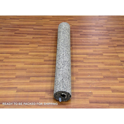 Modern and Contemporary Wool Hand Knotted Rug Grey No Border 4.2X6.0 -O079479