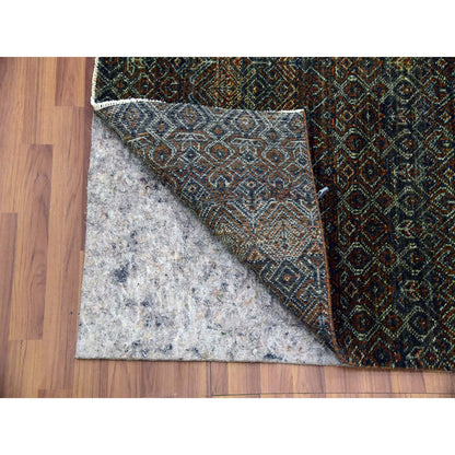 Modern and Contemporary Wool Hand Knotted Rug Brown No Border 2.6X10.0 -O079485