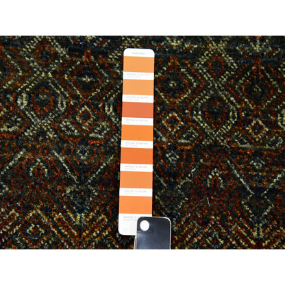 Modern and Contemporary Wool Hand Knotted Rug Brown No Border 2.6X10.0 -O079485