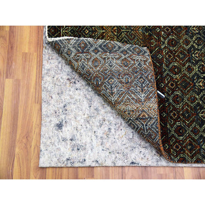 Modern and Contemporary Wool Hand Knotted Rug Brown No Border 2.6X9.10 -O079486