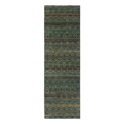 Modern and Contemporary Wool Hand Knotted Rug Brown 2.6x8.0 -O079492