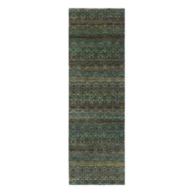 Modern and Contemporary Wool Hand Knotted Rug Brown 2.6x8.0 -O079492